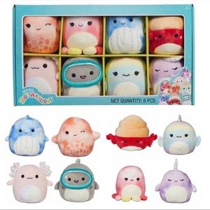 Pack of 8 mini 5” Squishmallow Sea Animals
